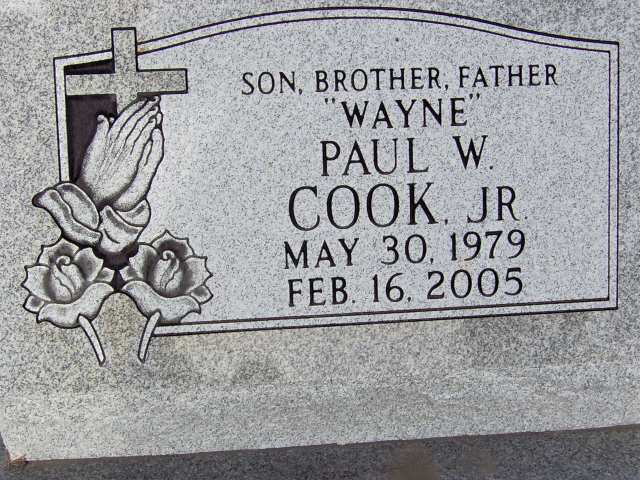 Headstone for Cook , Paul Wayne Jr